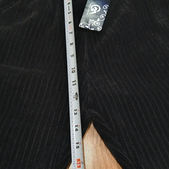 High-Waisted Corduroy Heavy/StretchyFleece-Lined Wide Leg/Flare Pants L-XL - Picture 7 of 7